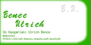 bence ulrich business card